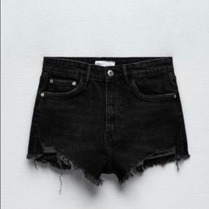 Zara High Rise Denim Shorts